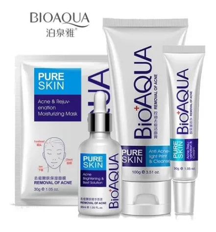 kit bioaqua antiacne con 4 productos